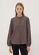 Brown stretch viscose shirt with Mandarin collar_2