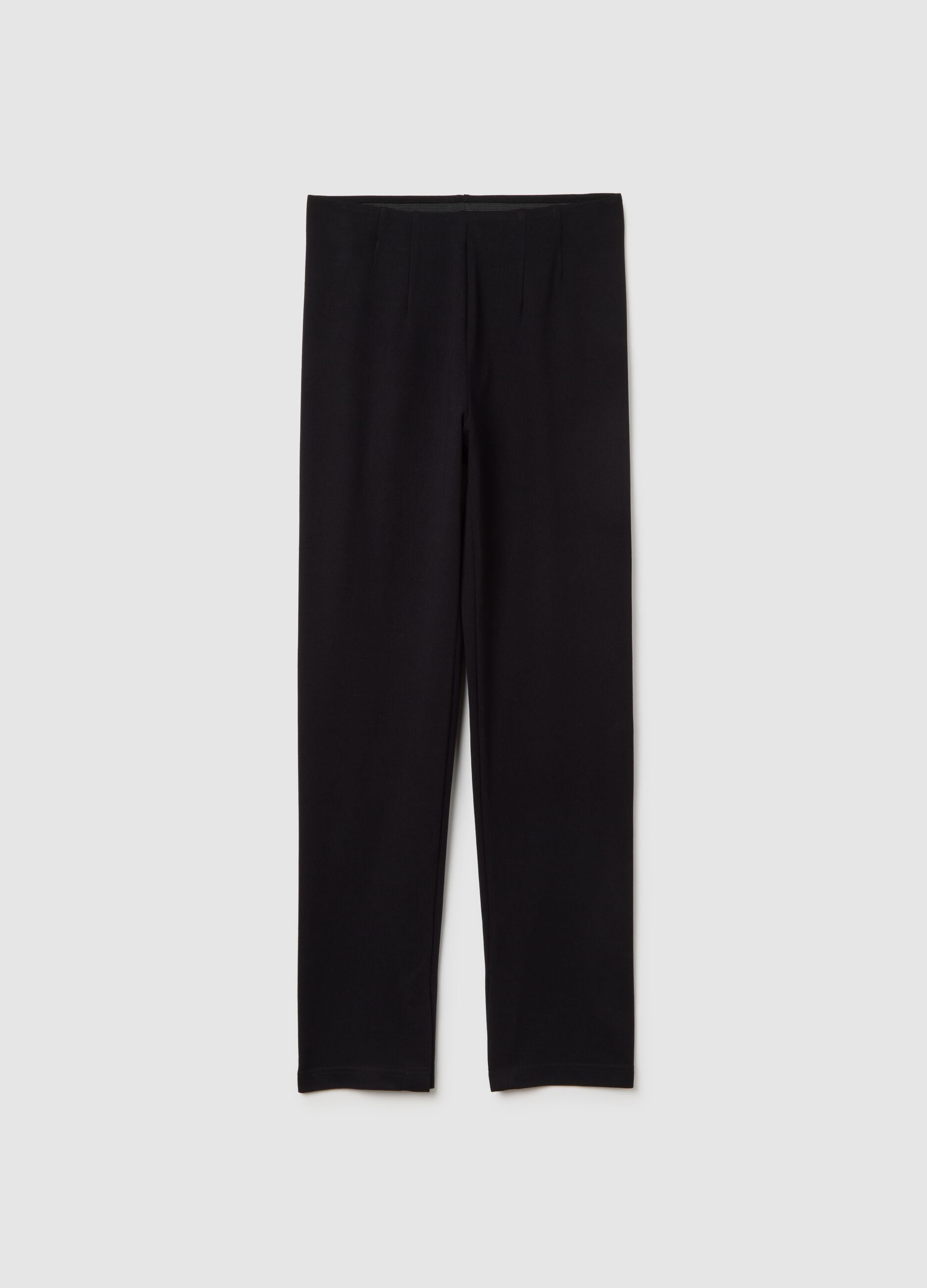 Black Stretch Regular Fit Leggings