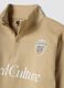 Beige cotton half-zip sweatshirt, relaxed fit_1