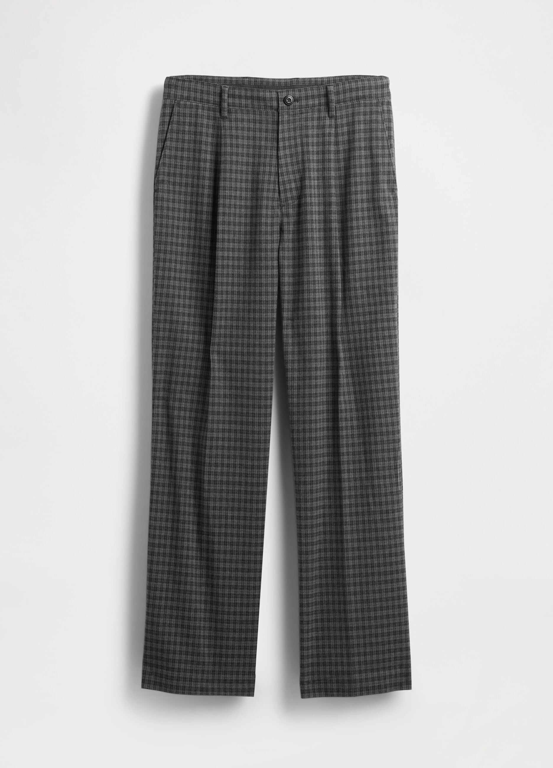 Grey Stretch Wool Trousers
