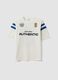 White relaxed-fit pure cotton crew-neck T-shirt with slogan for boys_3