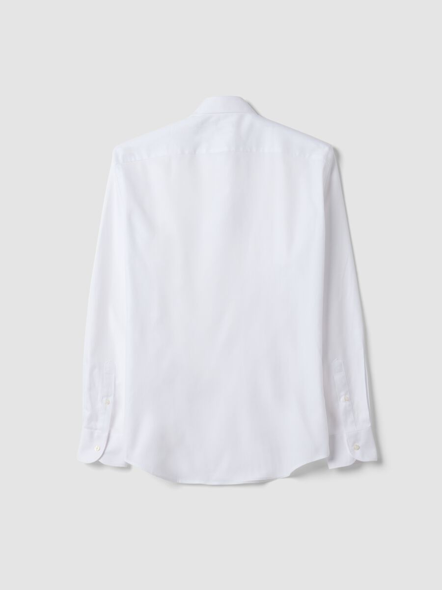 White pure cotton slim-fit shirt_2