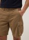 Brown pure cotton regular-fit cargo shorts_3