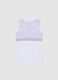 Girls' multicolour stretch cotton sports bras twin pack_1