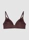 Brown padded stretch-microfibre bra_2