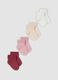 Four-pack of multicolour ankle socks in organic cotton blend for baby girl_0