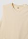 Beige crew-neck pure cotton vest top, relaxed fit_5