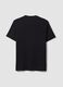Black crew-neck pure cotton T-shirt, regular fit_1
