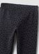 Black organic cotton-blend leggings with animal print for baby girl_3