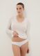 White long sleeve regular fit jumper with lace trims_1