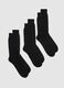 Triple pack of black pure cotton ankle socks with regular fit_0