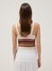 Fitted pure cotton multicolour striped knitted top_3