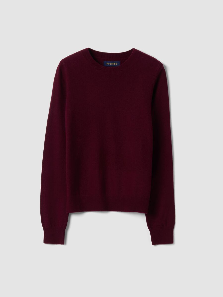 Red pure wool crew-neck jumper_0