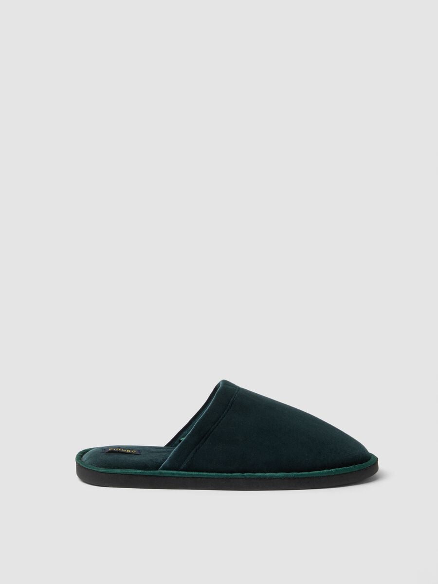 Padded green slippers for home_0