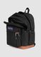 Black backpack with brown base and external pockets_2