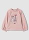 Pink organic cotton T-shirt with The Aristocats print for baby girl_0