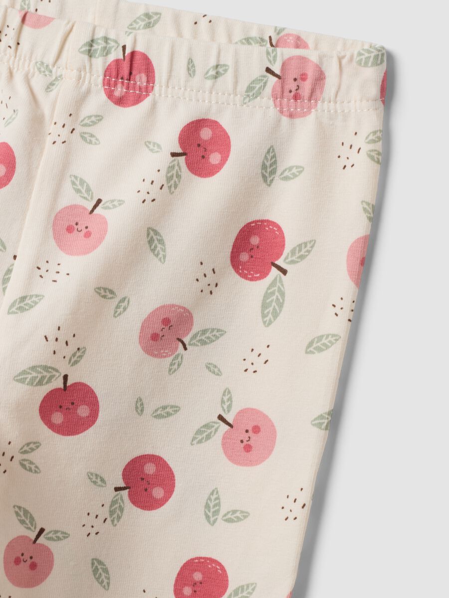 2-pack multicolour organic stretch cotton leggings for baby girl_2