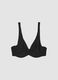 Black stretch bikini top with bow_4