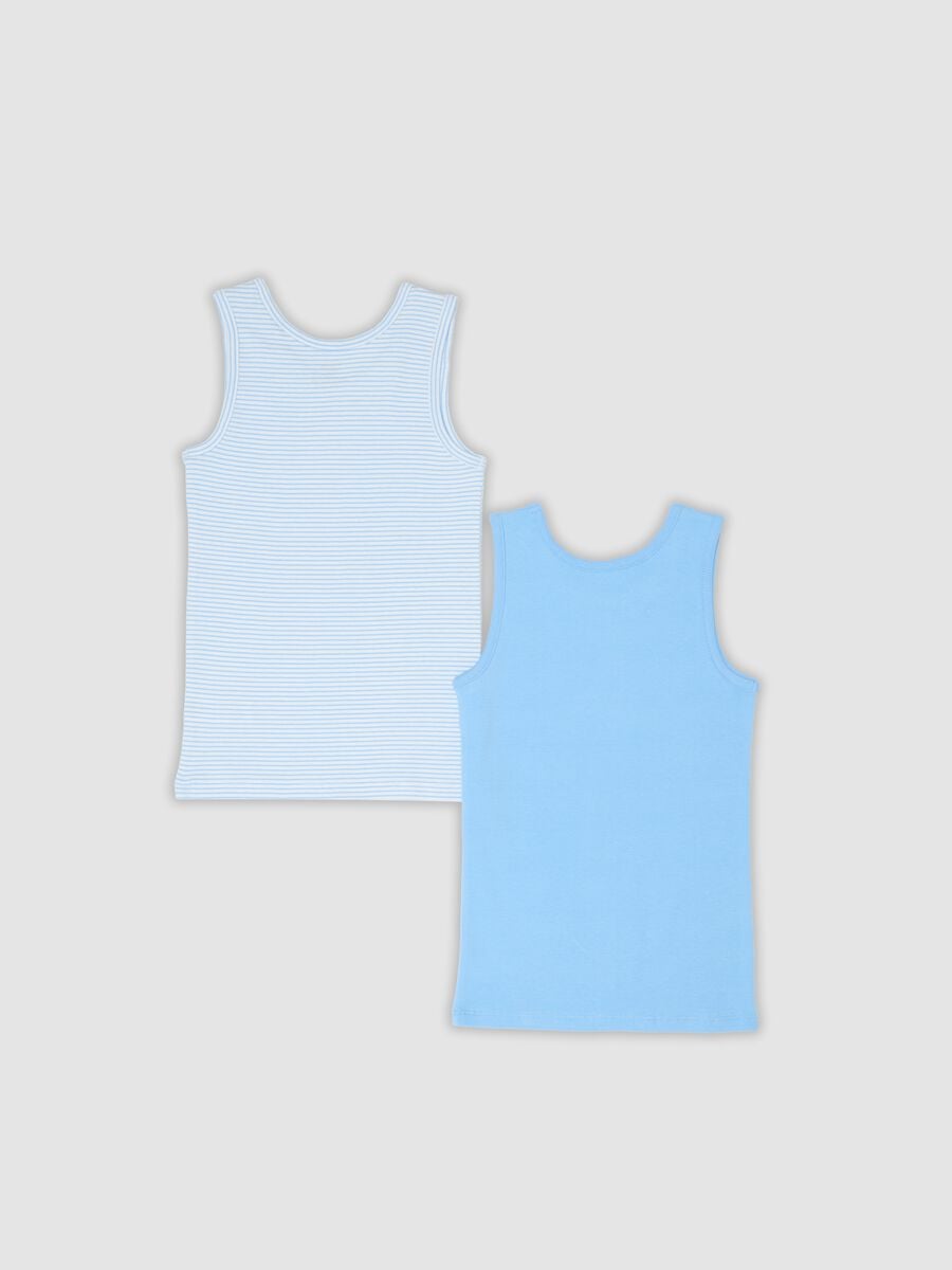2-pack of blue organic cotton regular-fit vests for kids_1