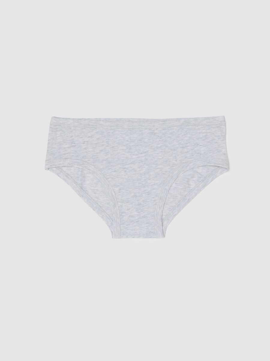 Grey elasticated cotton baby culottes for girls, regular fit_0
