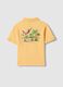 Yellow pure cotton polo shirt for boys regular fit with embroidery_4