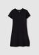 Elasticated Cotton Black Fitted Dress for Girls with Star_3