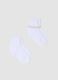 Two-pack newborn white short cotton blend socks regular fit_0