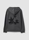 Grey cotton-blend hoodie with relaxed-fit slogan_6