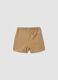 Shorts jogger beige in puro cotone da bimbo regular fit_1