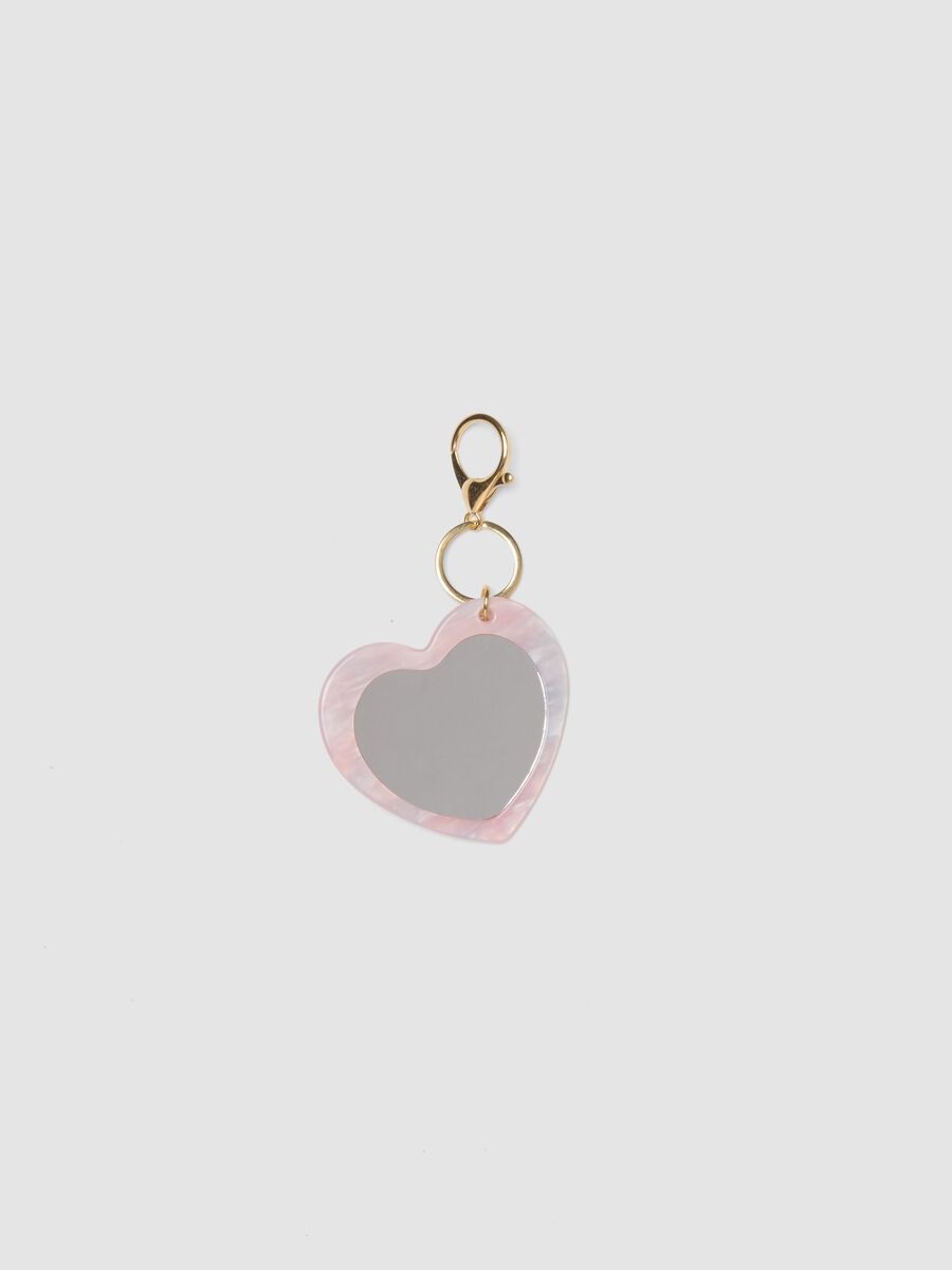 Pink Heart-Shaped Keychain_0