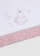 White and pink pure cotton baby girl sheet with star print_2