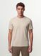 Beige organic cotton jersey T-shirt, regular fit_0