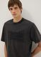 Black pure cotton regular fit top with buttons_3