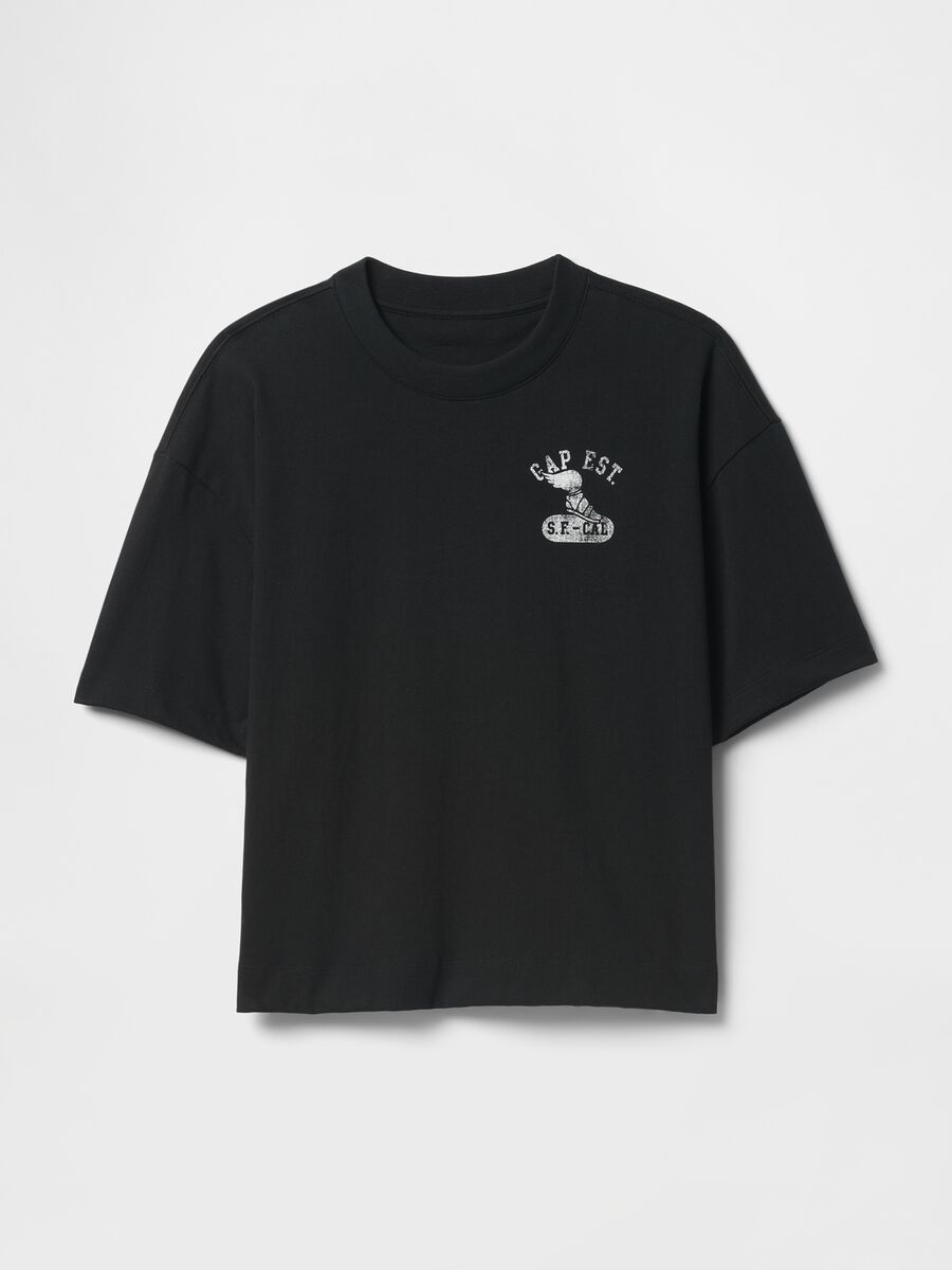 T-shirt a maniche corte in cotone con logo GAP_4