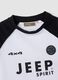 White pure cotton T-shirt with raglan sleeves for boys_5