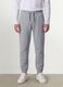 Grey joggers in pure organic cotton with drawstring for boys_1