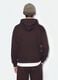 Brown cropped pure-cotton hoodie with oversized fit_3