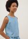 Blue pure cotton blouse_2