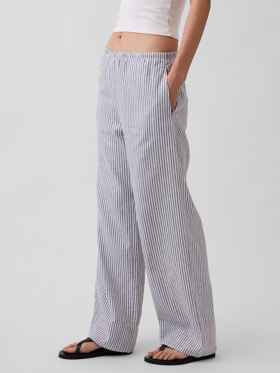 Striped linen-blend trousers_3