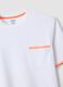 White stretch cotton T-shirt with chest pocket_5