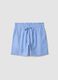Blue striped shorts in pure cotton_4