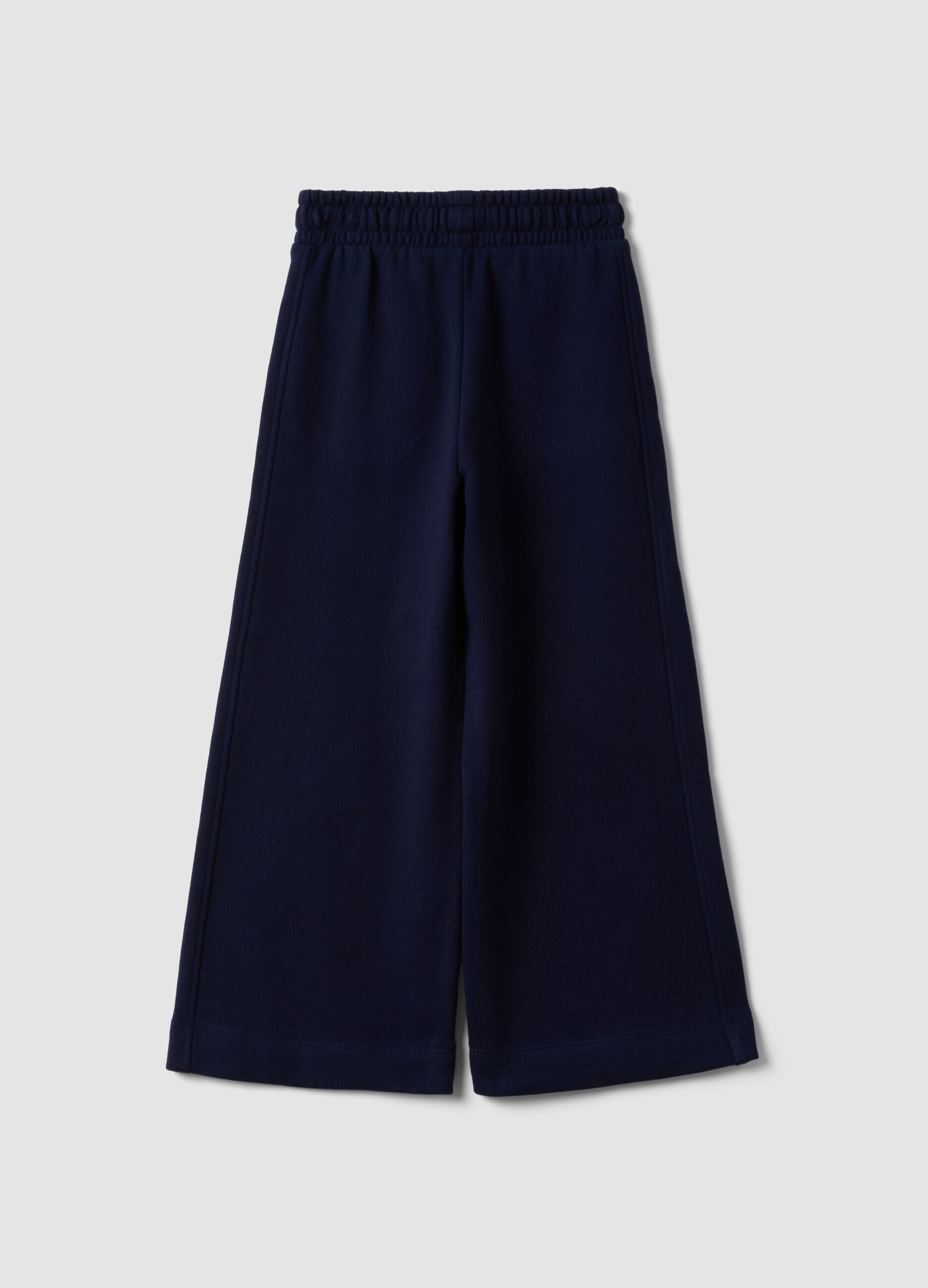 Blue organic cotton culotte trousers for girls