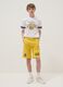 Yellow cotton-blend shorts_0