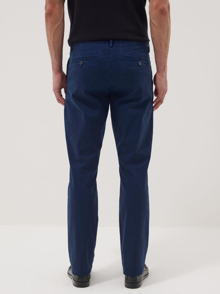 Blue slim-fit stretch cotton chinos_2
