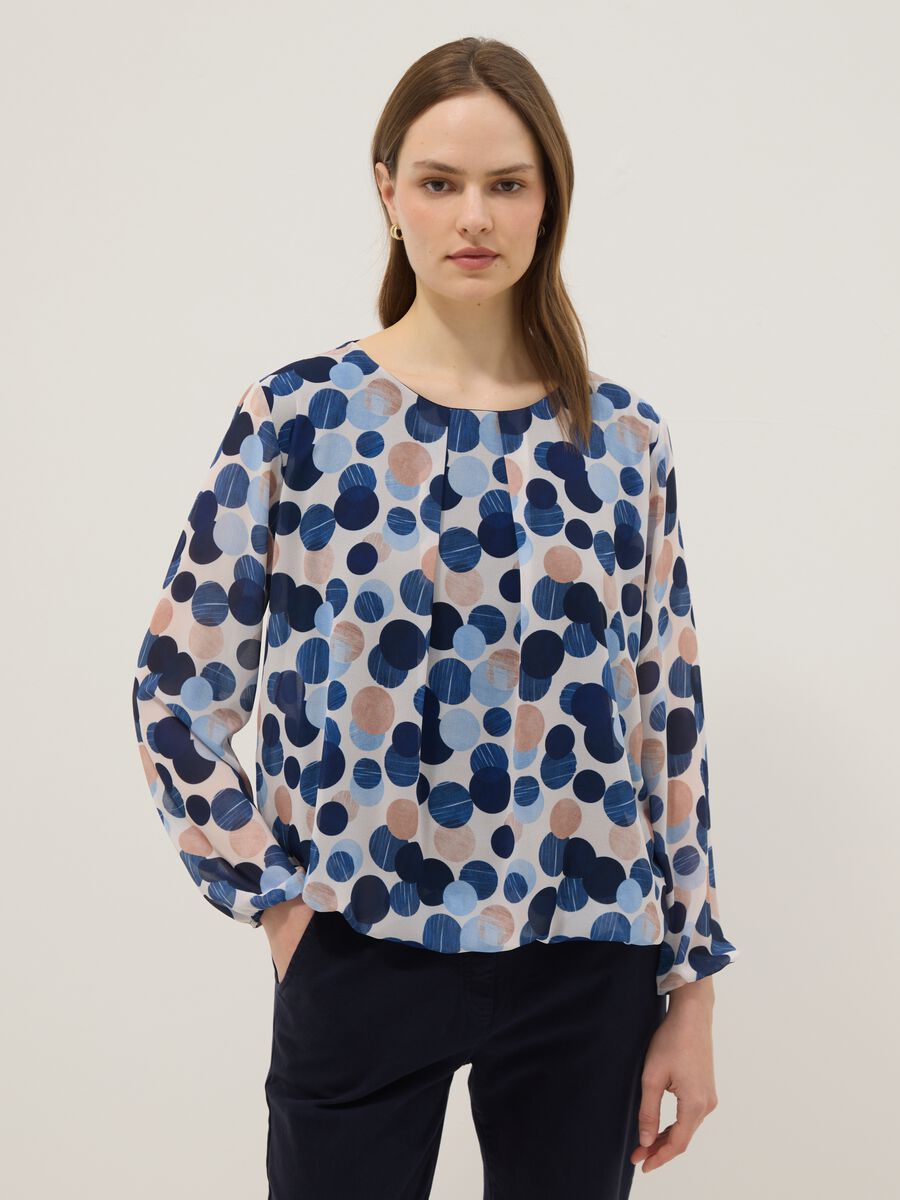 Multicolour polka-dot print shirt, regular fit_0