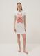 White pure cotton floral print regular fit nightdress_0