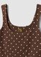 Brown fitted polka-dot stretch cotton top_6