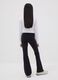 Girls' black flared leggings in stretch organic cotton_1