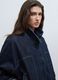 Blue pure cotton denim jacket with zip, oversized fit_0