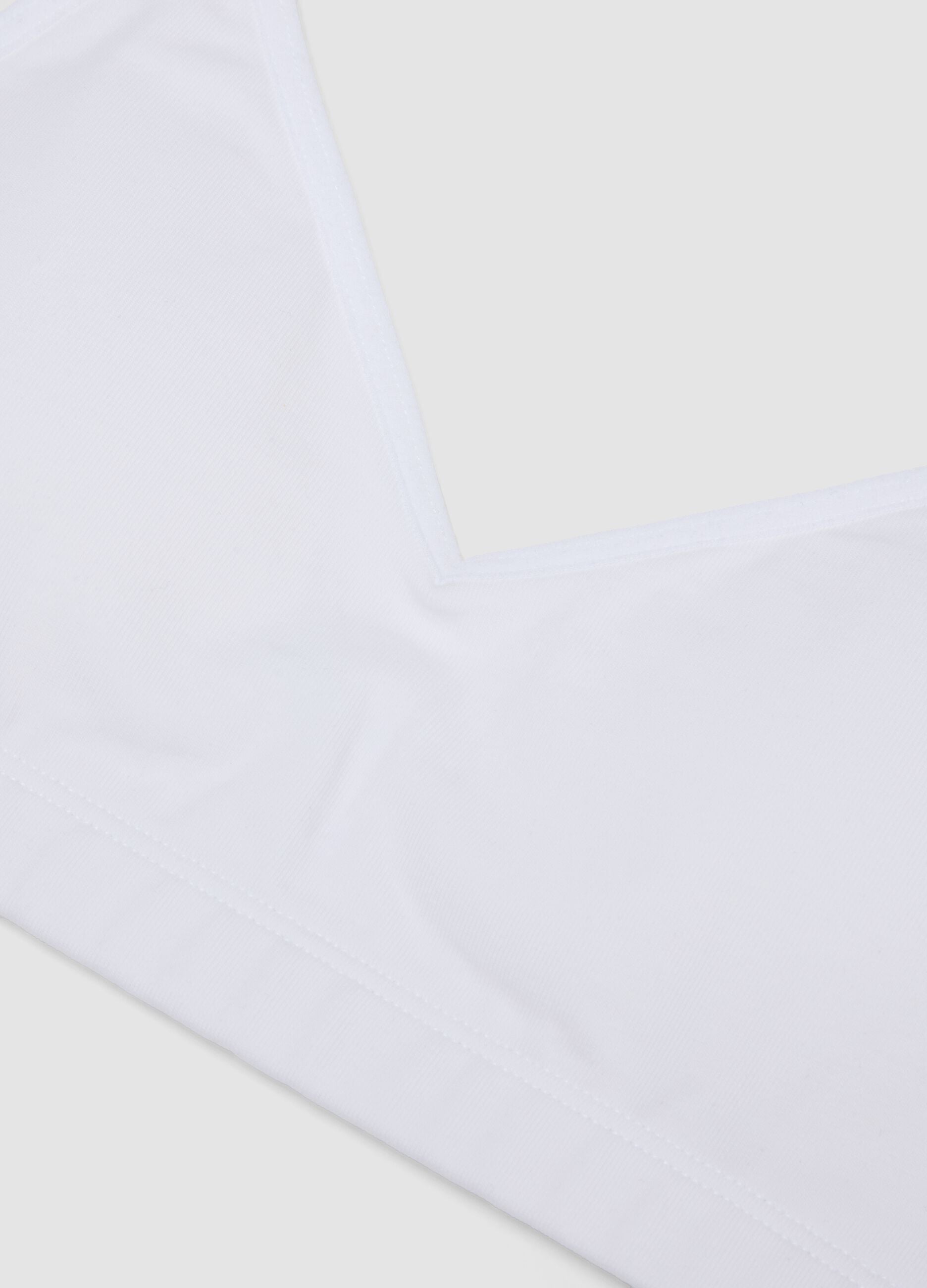 White organic cotton bra with thin straps for girls